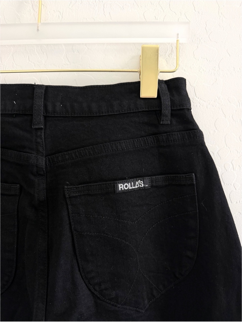 NEW Rolla's Gigi Barrel Curved Leg Jeans in Forever Black Size 27 - Picture 10 of 14